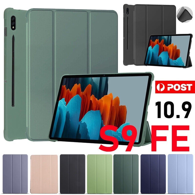 Para Samsung Galaxy Tab S9 FE 10.9 SM-X510 X516B Flip Folio Leather Soft Stand Capa Da Caixa À Prova De Choque Com Porta-Lápis