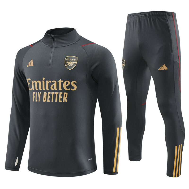 Hot 233/24 Arsenal Dark Gray Men's Training Suit Wear Sports Tracksuit Kids Adults Shirt Futebol Uniforme Jersey Camisa De Suor Infantil Jogging Sportswear AAA +