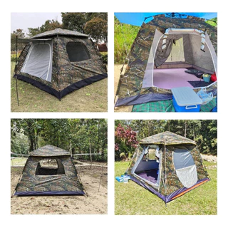 Qiu - Barraca De Acampamento Extra Grande 3mx3mx2m 8 - 10 Pessoa Extremamente resistente e durável
