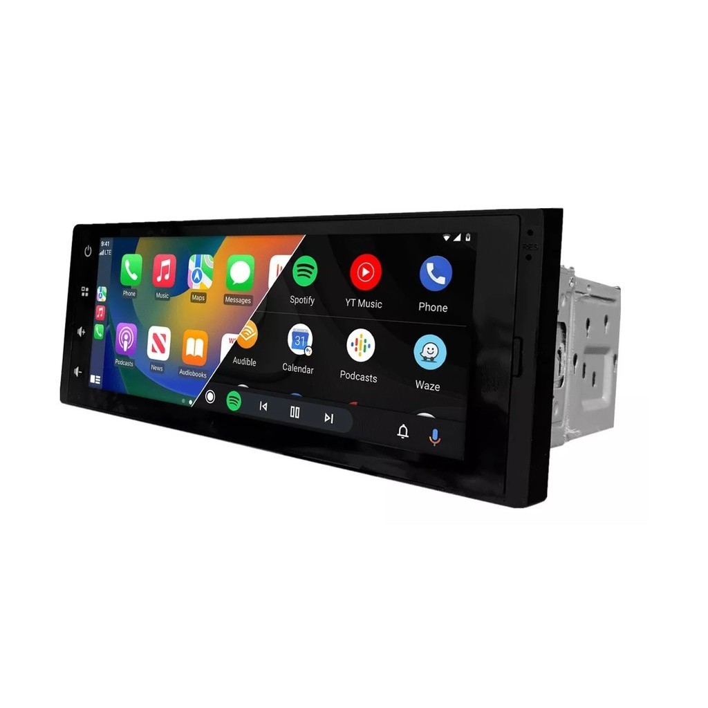 Central Multimidia Ka Fiesta Courier Gol 1 Din 6.8 Pol Carplay AndroidAuto USB BT FM - 9300S FirstOption