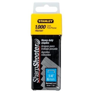 Grampo para grampeador manual 6 mm caixa com 1000 peças - TRA704T - Stanley