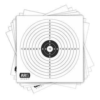 ALVO DE PAPEL AR15 SPORT 14X14CM 10UN.