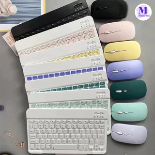 Kit De Teclado E Mouse Sem Fio Macaron Color Compatível Com PC iPad Tablet Notebook