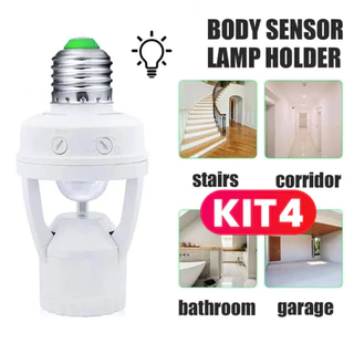 360 ° Sensor De Presença De Soquete Lâmpada Infravermelha Movimento Branco Interno Casa Noth