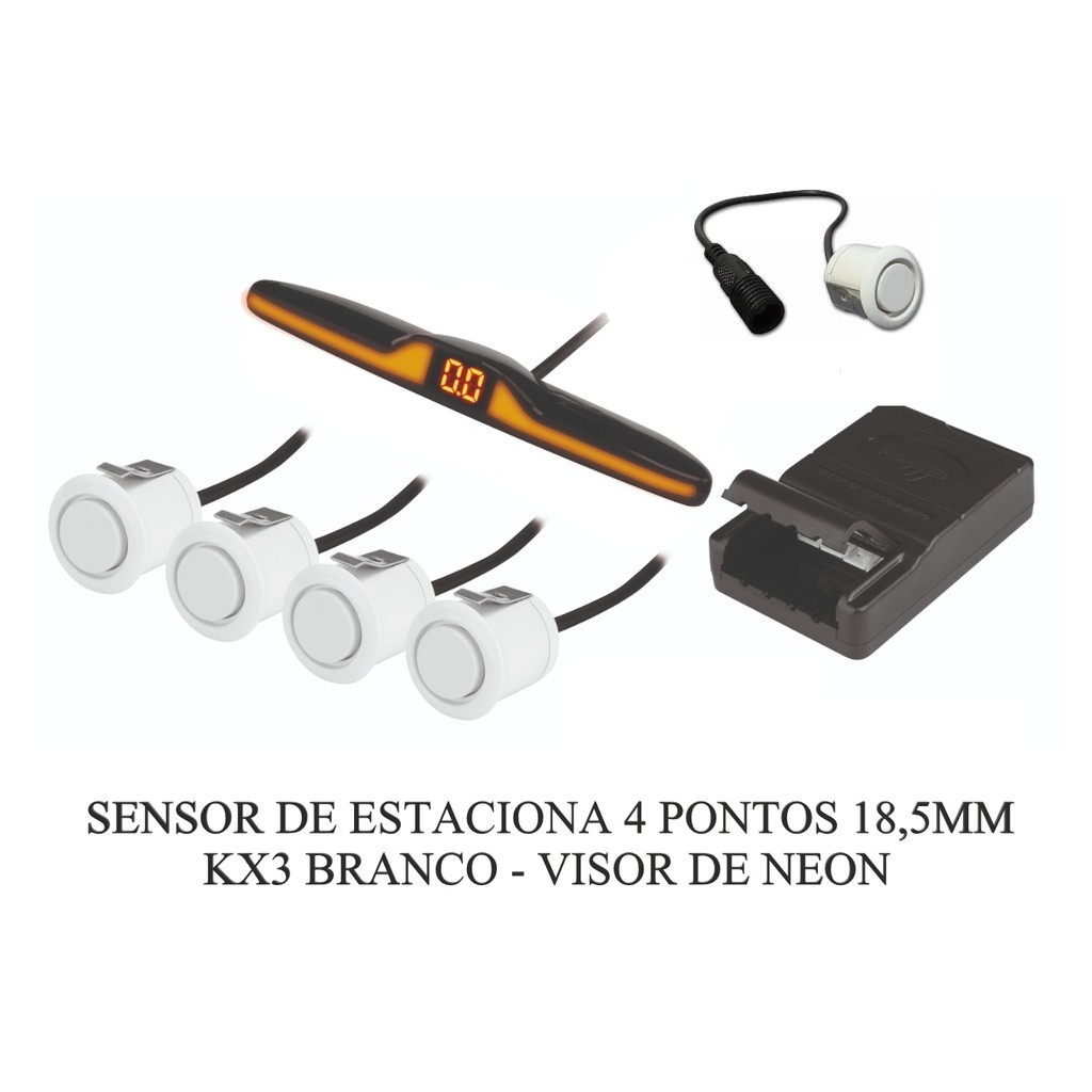 Sensor De Ré E Estacionamento Kx3 Digital Cor Branco | Shopee Brasil