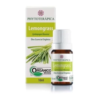 Óleo Essencial de Lemongrass Orgânico - Para Difusor, Massagem e Aromaterapia - 10ml