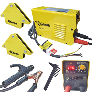 Aparelho Maquina Inversor Solda 130A Bivolt 127/220v Digital + 2 Esquadros em Oferta na Shopee