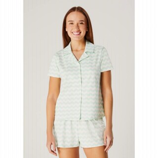 Pijama Feminino Curto Modelagem Americana Hering