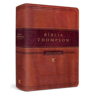 Bíblia de Estudo Thompson | AEC | Letra Grande | Marrom Claro e Escuro - Editora Vida em Oferta na Shopee