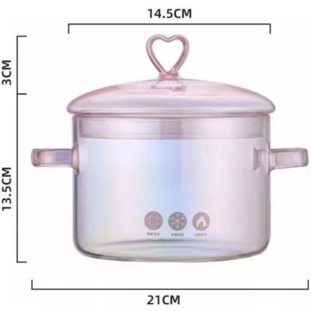panela de vidro rosa travessa de vidro com tampa vai ao fogo caarola  brosilicato panela de vidro que vai ao fogo | Shopee Brasil