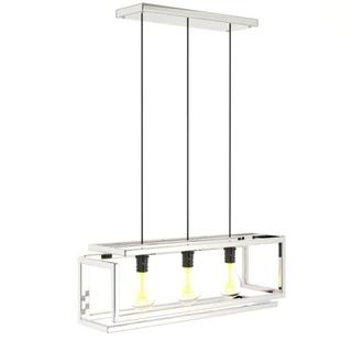 Pendente Luminária Teto Industrial Inox Infinity Triplo FS