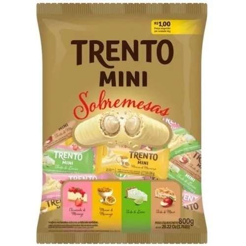 Chocolate Trento Mini Sortidos Pacote 50 Unidades 16g