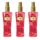 Kit com 3 Phytoderm Intense Love Deo Colônia Body Spray - 200ml