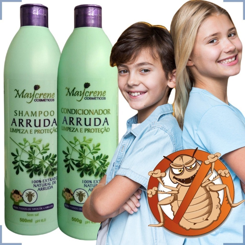Kit Shampoo + Condicionador De Arruda Mata Piolho E Lêndeas | Shopee Brasil