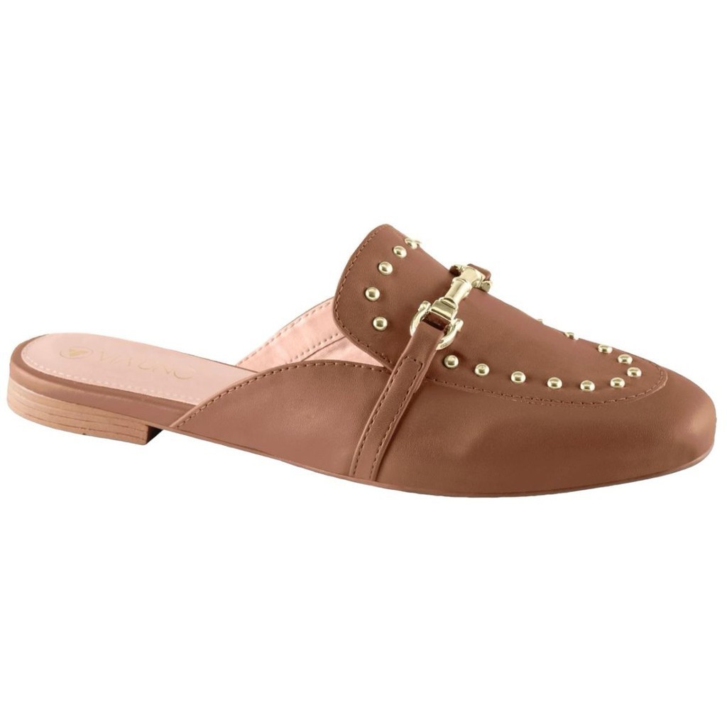Mule Via Uno Rio Feminina 285175 Confortavel Bico Redondo Social