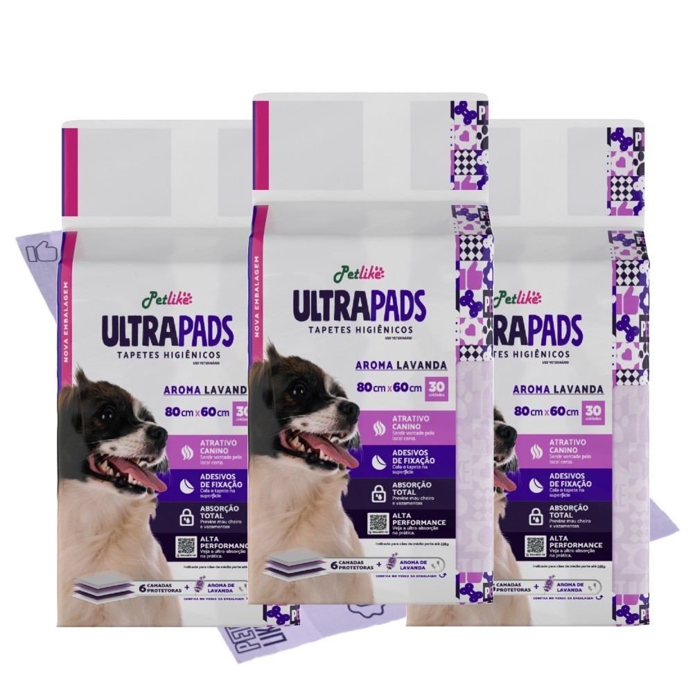 Mantenha a Higiene do Seu Pet com o Tapete Higiênico Ultra Pads Lavanda: Conforto e Praticidade para o Seu Cão