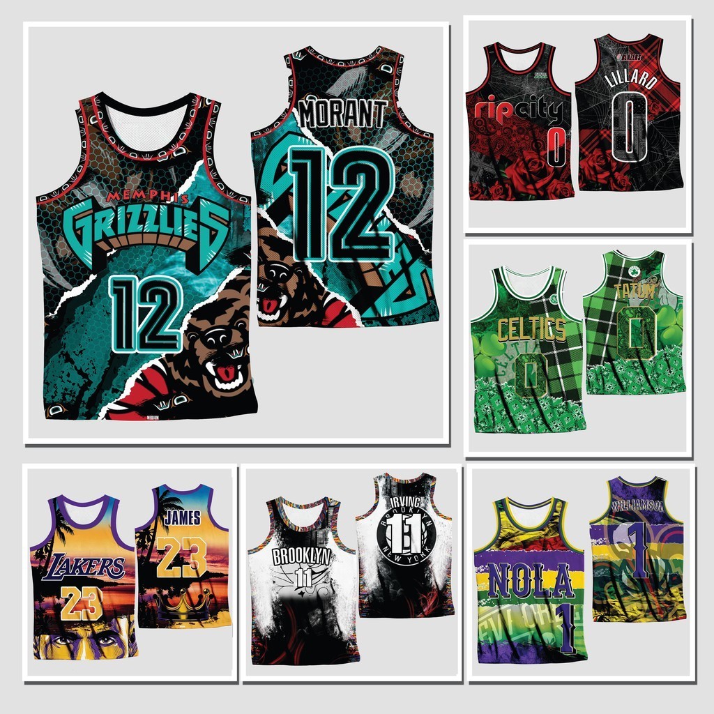Clothify NBA Basquete Moda Drifit Jersey Vestuário Sando Top Shirt Para Homens Esportes