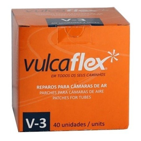 REMENDO A FRIO V3 60 MM CAIXA CAIXA COM 40 PÇS REPARO DE PNEUS DE BICICLETA AUTO-ADESIVO PARA BICICLETAS DE ESTRADA DE MONTANHA - VULCAFLEX