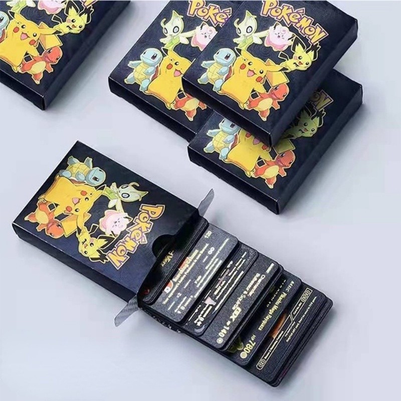 55 PCS Pokémon Cartões Pokemon Metal Gold Vmax GX Energy 55 PCS Pokémon Cartões Pokemon Metal Gold Vmax GX Energy