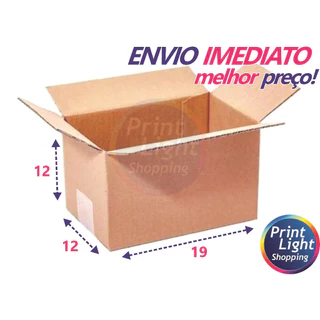 100 Caixas Papelão 19x12x12 Correio Sedex PAC