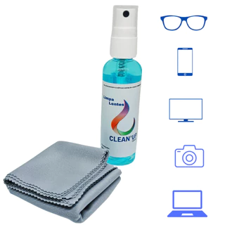 KIT 1 LIMPA TELAS 120ML + 5 FLANELA POLIESTER MULTIUSO