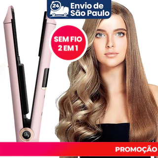 2 Em 1 Modelador De Cabelo Sem Fio Para Viagem Alisador Portátil