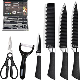 Conjunto De 6 Peças De Facas De Cozinha Facas De Aço Carbono Facas De Cozinha Profissionais