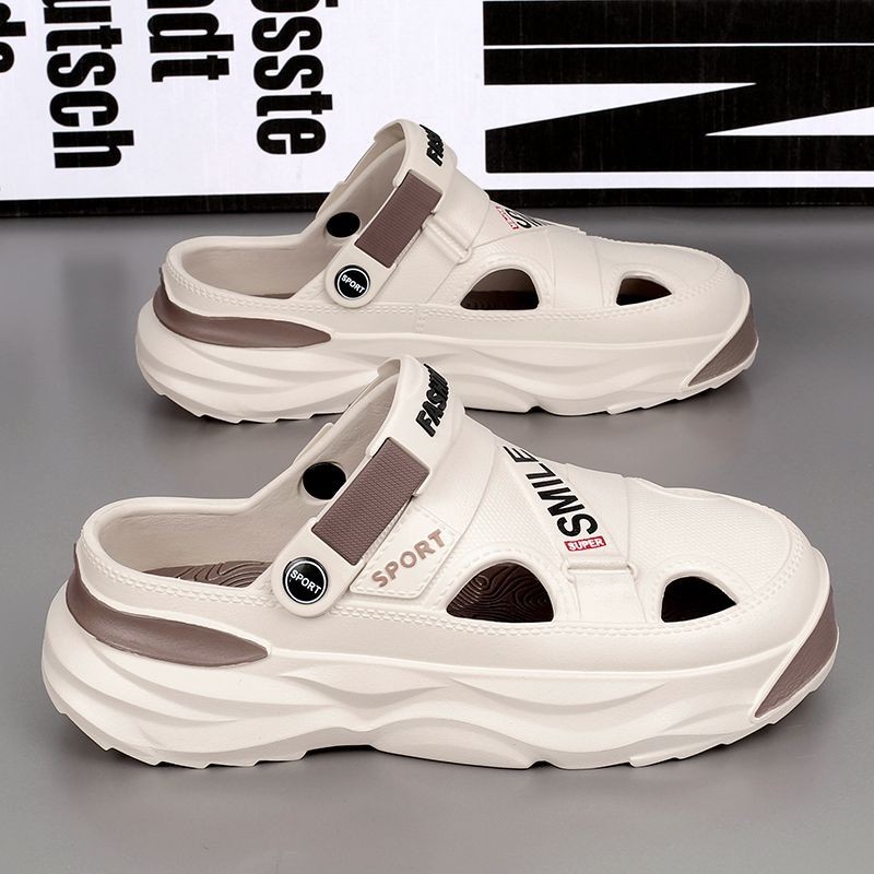 Sapatos Casuais Sandálias Sandálias Buraco Sandálias Chinelos Sandálias Homens Summer Outer Wear Anti-slip Beach Shoes Thick-