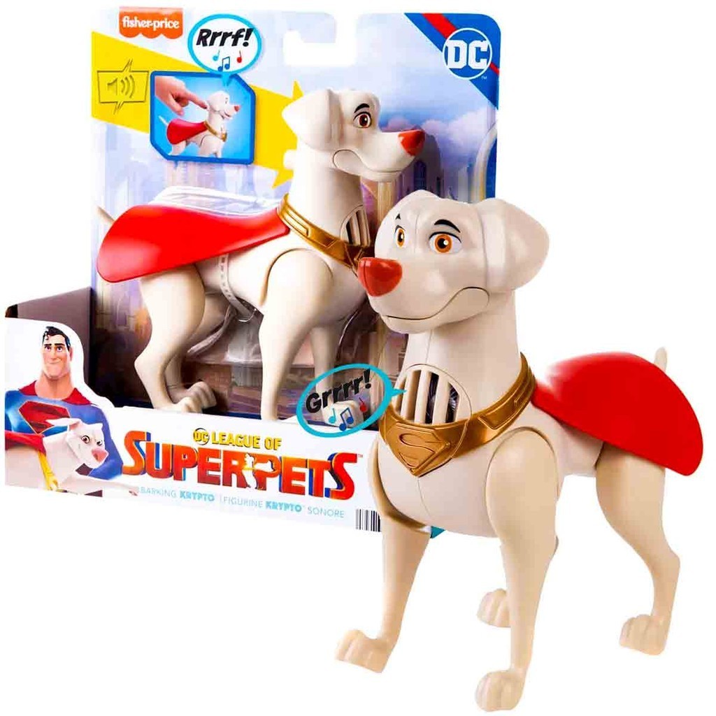 Boneco com Som Krypto Cachorro do Superman - DC Super Pets - Mattel HJF30 |  Shopee Brasil