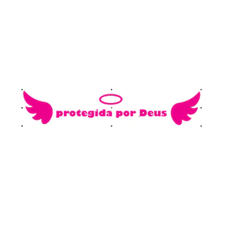 adesivo protegida por DEUS  na cor rosa 30cm para carro moto e caminhão em Oferta na Shopee