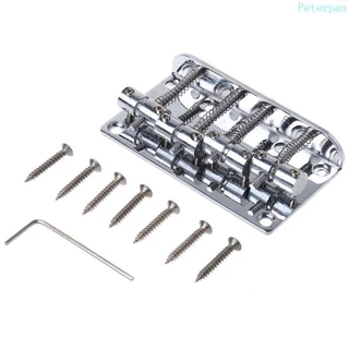 Peça Guitarra PETE Placa Ponte Cromada Para Baixo + 5 Parafusos + Chave
