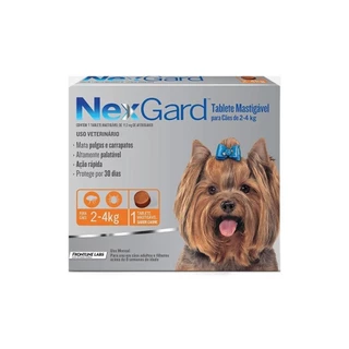 Antipulgas e Carrapatos NexGard para Cães de 2 a 4kg