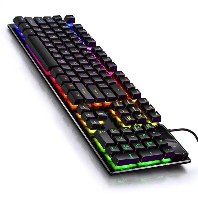 Teclado Gamer Semi-mecânico RGB LED retroiluminado Computador Pc Original