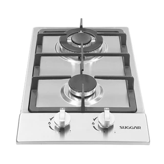 Cooktop à Gás Suggar 2 Bocas Inox Tripla Chama FG2002IX Bivolt