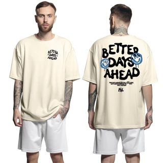 Camisa Camiseta Oversized Streetwar Genuine Grit Masculina Larga 100% Algodão 30.1 Better Days Ahead