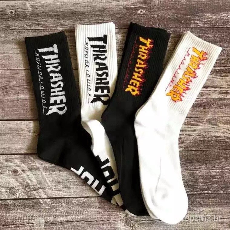 THRASHER homens's Pocked com chamas/impressão 2G7T das mulheres