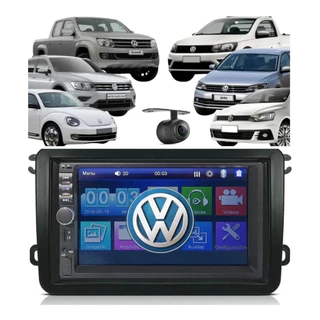 Central Multimidia Mp5 G7 G8 2 Din Vw +câmera Ré C/ Moldura