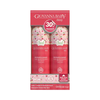 Kit 2 Desodorante Spray 48H Cherry Giovanna Baby 150Ml