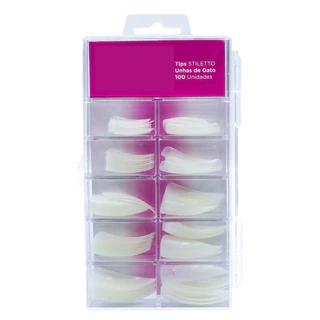 Tips Postiças Stiletto Unhas De Gato 100 Und Nail Designer