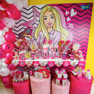 Decoração de aniversário tema Barbie, festa da Barbie  Barbie party  decorations, Barbie theme party, Barbie birthday party