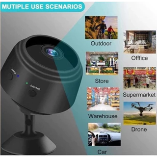 Mini Câmera A9 Câmera de segurança doméstica 1080P HD Night WIFI Câmera de segurança externa para ambientes externos em Oferta na Shopee