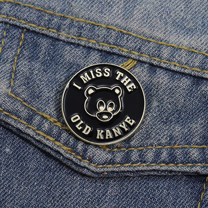 Eu Sinto Falta De Kanye Song Pin Música Amante De Urso Metal Badge Twin Peaks Esmalte De TV