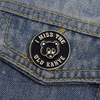 Eu Sinto Falta De Kanye Song Pin Música Amante De Urso Metal Badge Twin Peaks Esmalte De TV