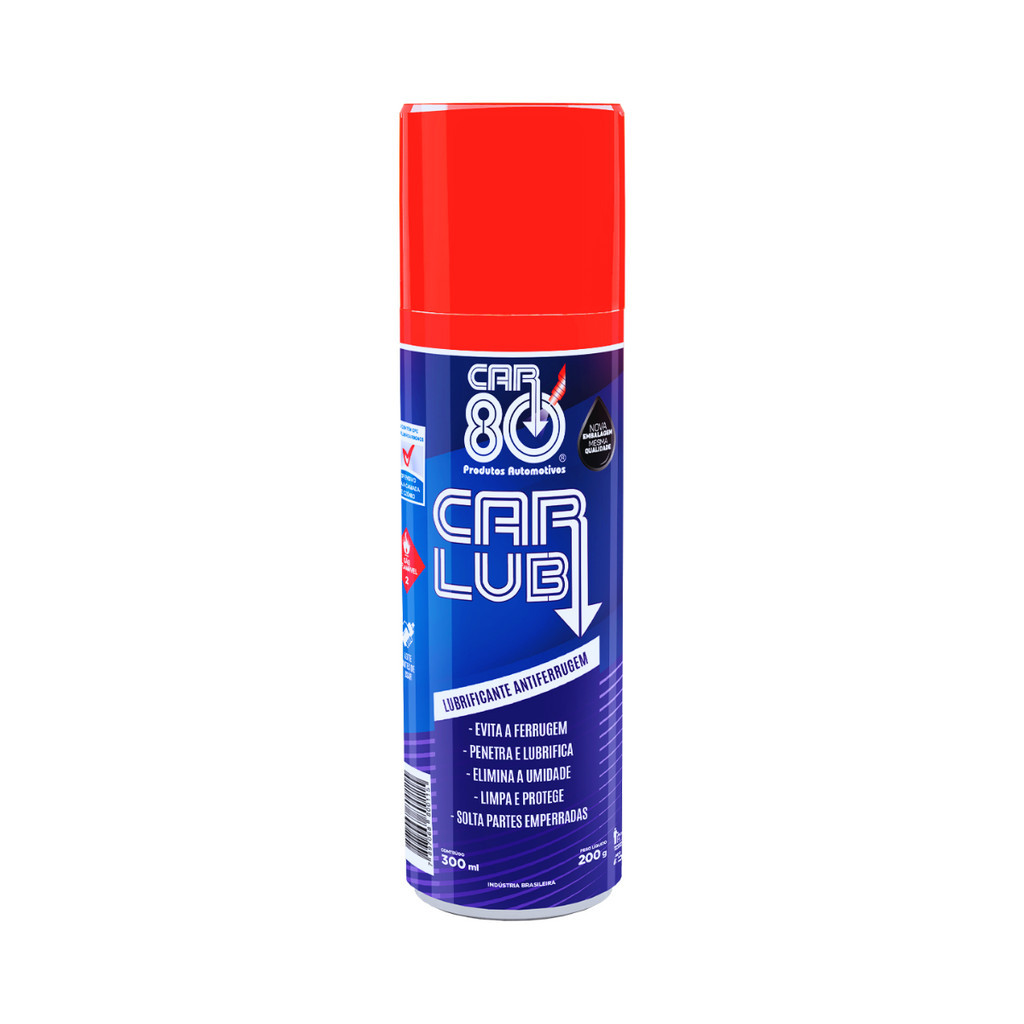 Desengripante antiferrugem Lubrificante Multiuso Car Lub 300ml Automotivo Uso Geral Spray - Car80