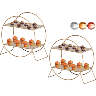 2 Bandeja 2 Andar 30cm Roda Gigante Kit De Festa Decoração