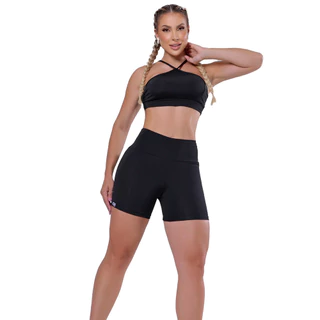 Conjunto Basic Tiras Preto (TOP+SHORT) Fitness AQN SPORT Zero Transparência