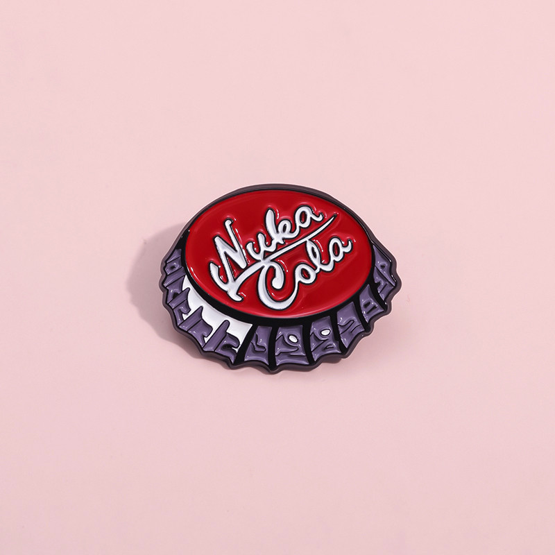 Nuka Cola Bottle Cap Esmalte Pin Broche De Retro Video Game Crachás Cartoon Jóias Presentes Para Amigos