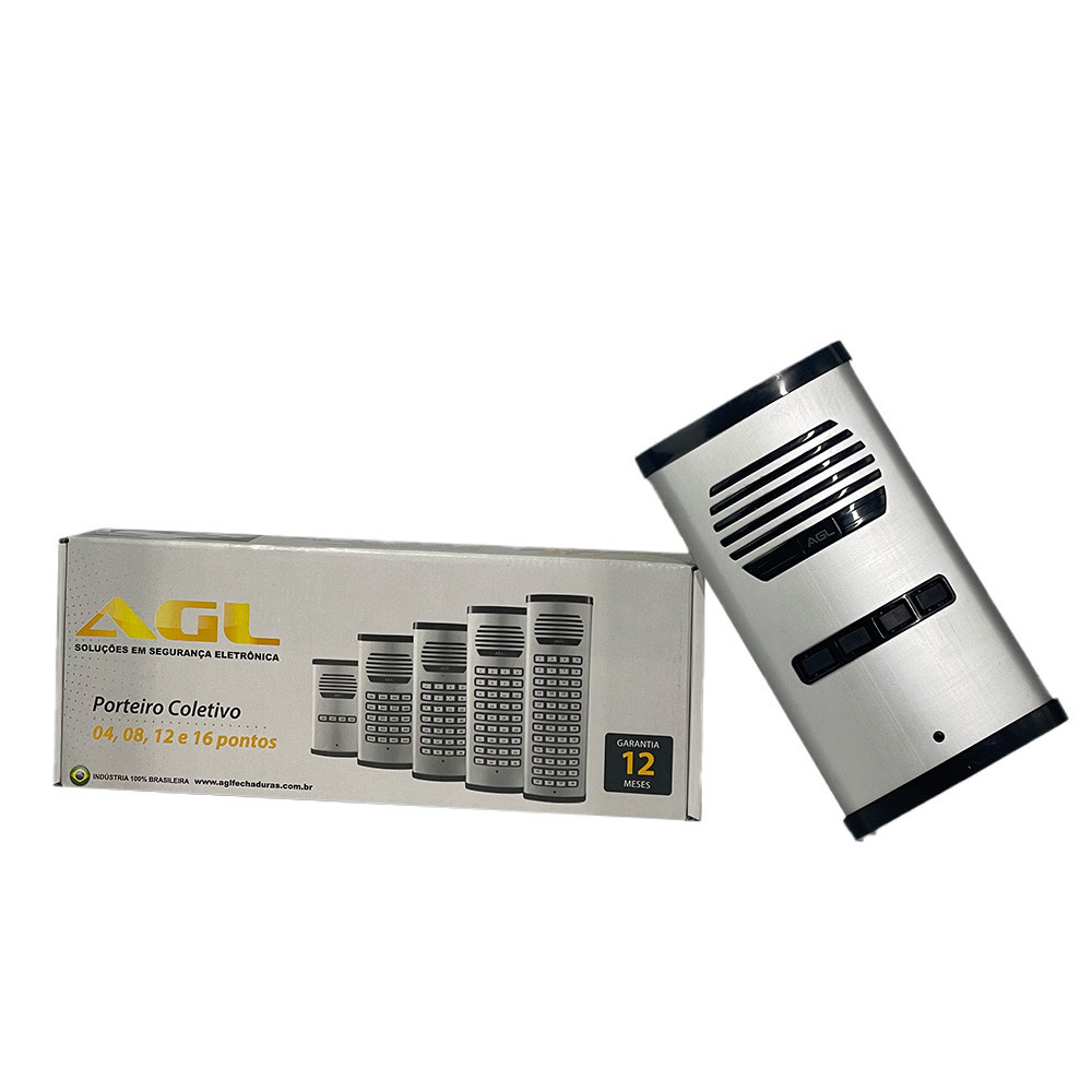 Porteiro Eletronico Coletivo 4 pontos AGL | Shopee Brasil