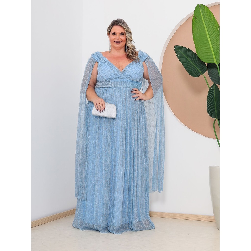 Vestido Madrinha Azul Serenity Plus Size na Black Friday 2025 | BuscaProdutos