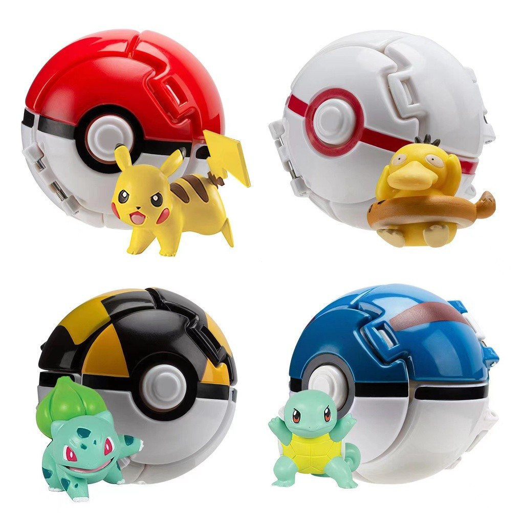Pokemon Tamaeland Figura SD Decorativa Da Scrivania – Pokeball Con Pikachu, PVC, Giappone - Foto 2